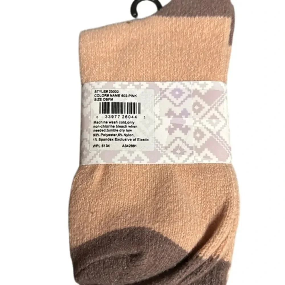 Women's New The Original Muk Luks Socks Style 23002‎ 602-Pink Size OSFM